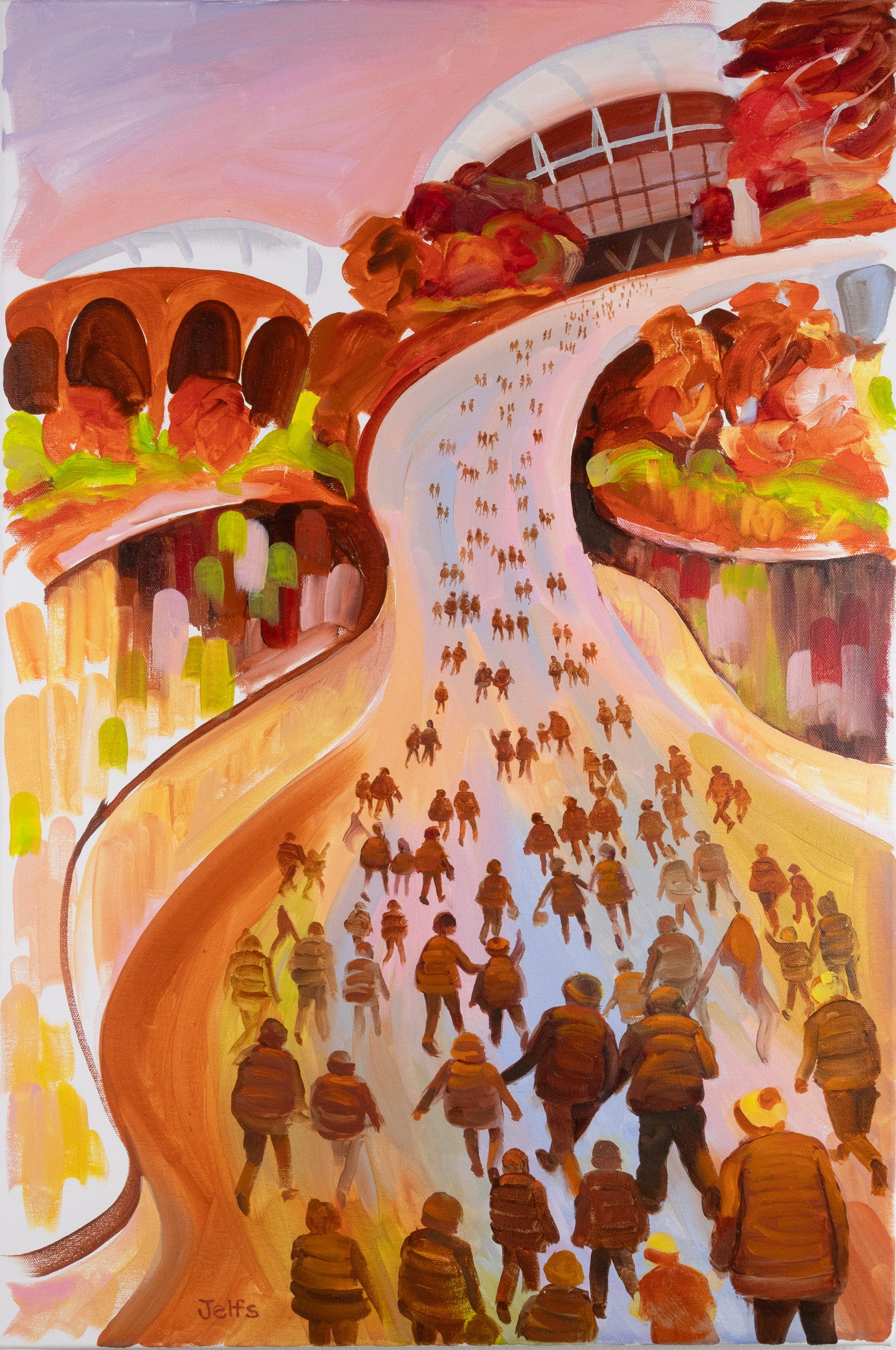 Adelaide Oval Study Original oil painting